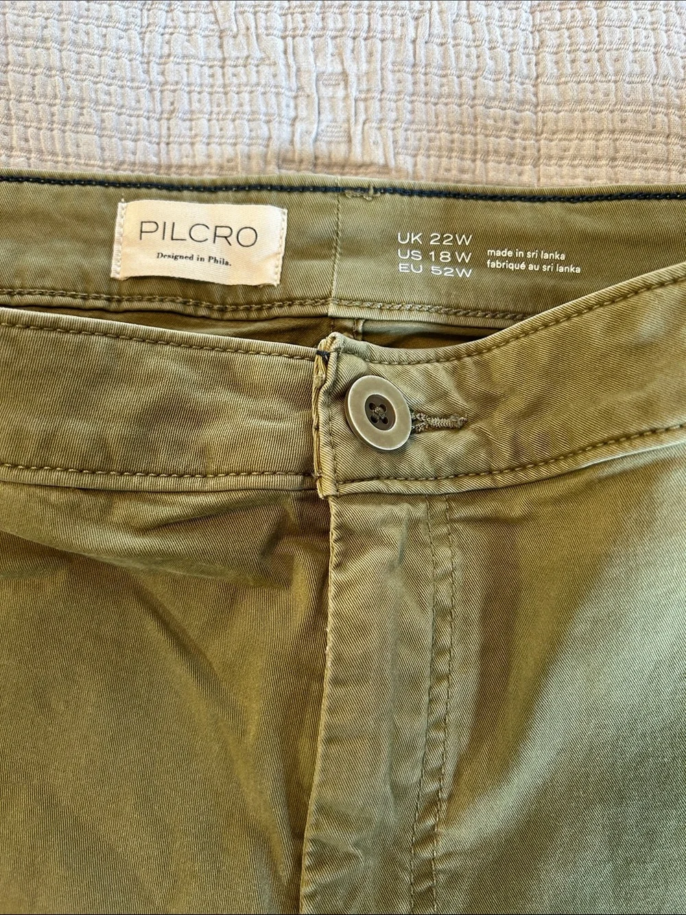 Pilcro Olive Green Wide-Leg Women's Pants - Picture 2 of 4